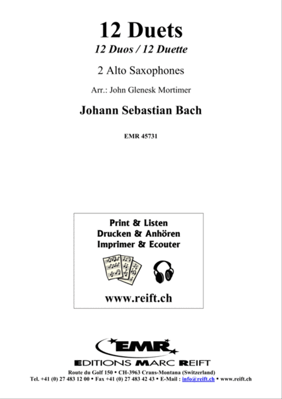 12 Duets Alto Saxophone scores gallery preview page 2