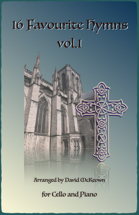 Book cover for 16 Favourite Hymns Vol.1 for Cello and Piano