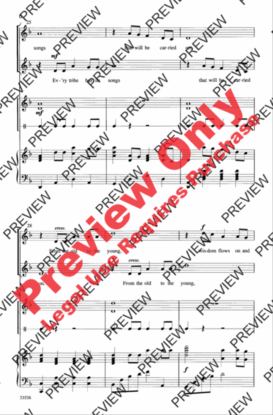 Tribal Song 2-Part scores gallery preview page 6