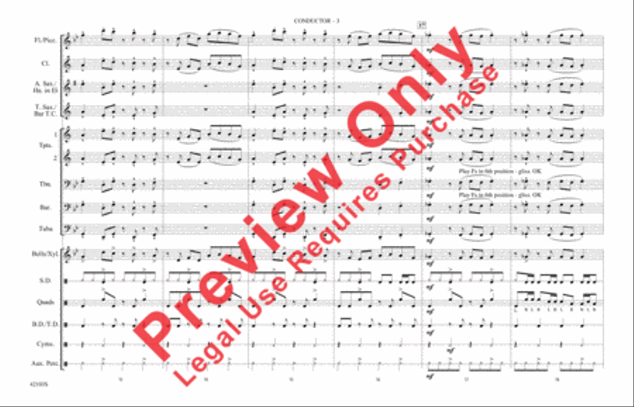 Push It Marching Band scores gallery preview page 10