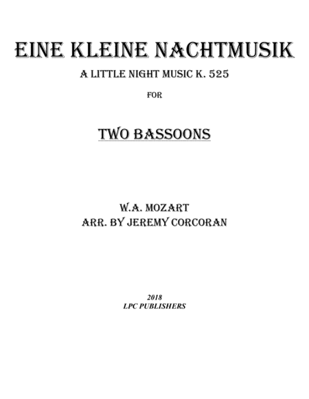 Eine Kleine Nachtmusik for Two Bassoons image number null