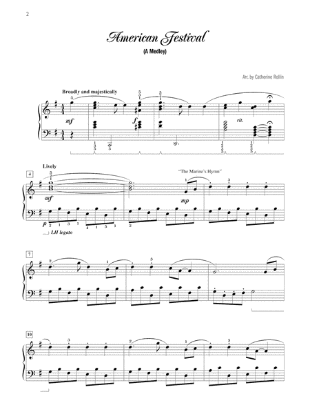 American Medleys & Variations: Favorite American Songs Arranged in 5 Sets of Variations and 1 Medley for Intermediate Pianists