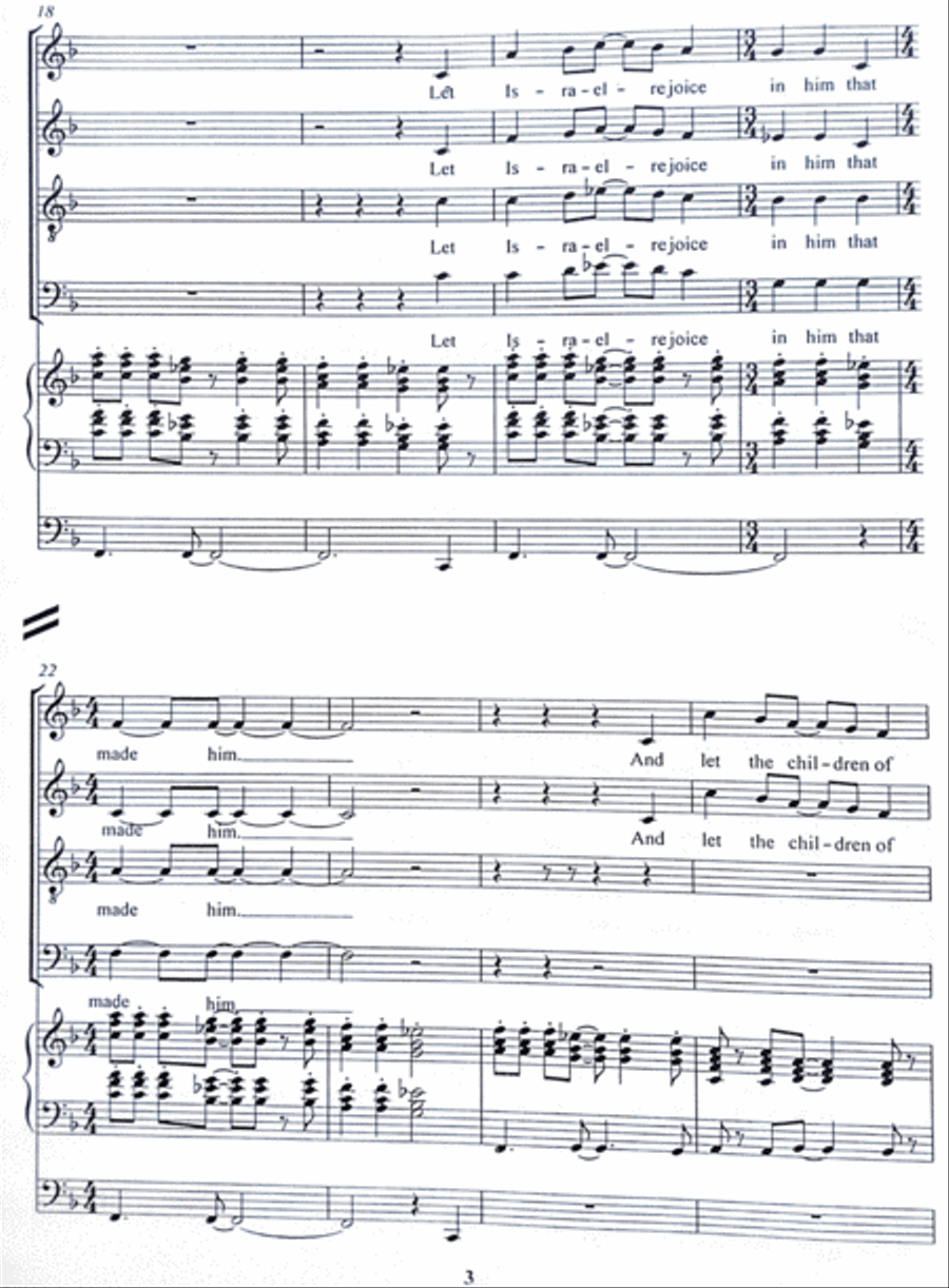 O sing unto the Lord a new song 4-Part scores gallery preview page 4