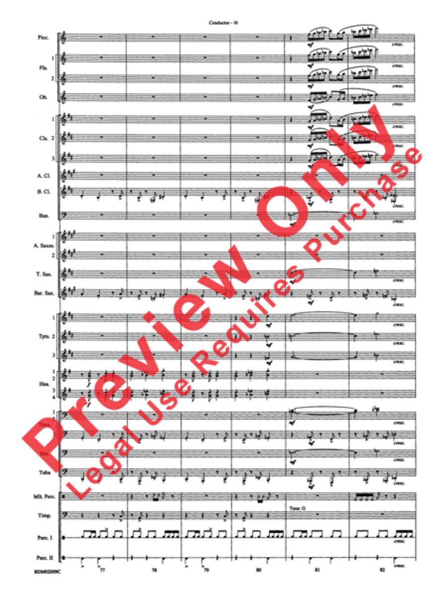 Thine Alabaster Cities Gleam (A Message of Hope for America) Concert Band scores gallery preview page 18