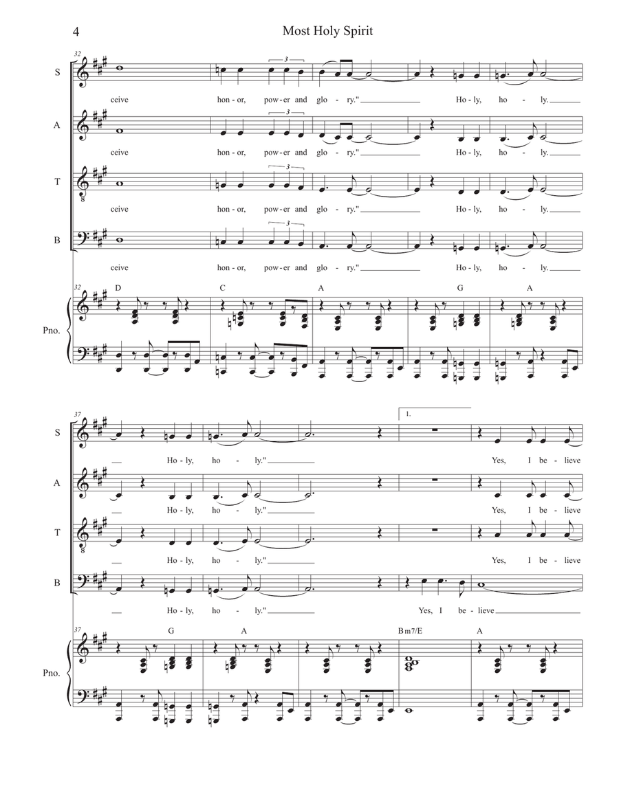 Most Holy Spirit (SATB) Most Holy Spirit (SATB) 4-Part scores gallery preview page 4