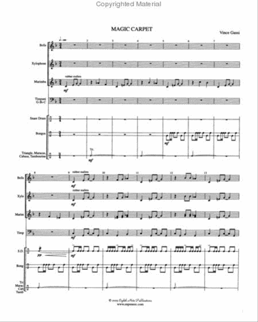 Magic Carpet Percussion Ensemble scores gallery preview page 2