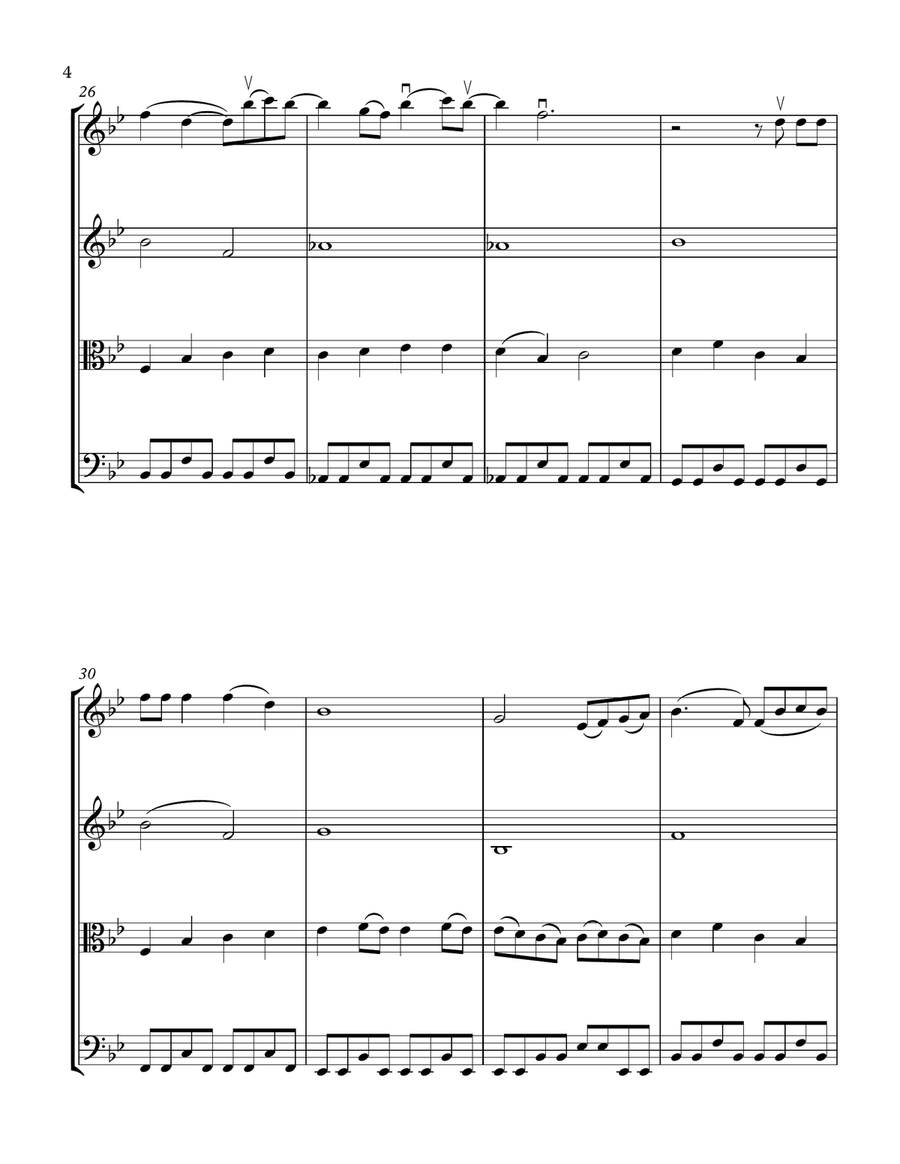 You Make Lovin' Fun String Quartet scores gallery preview page 4