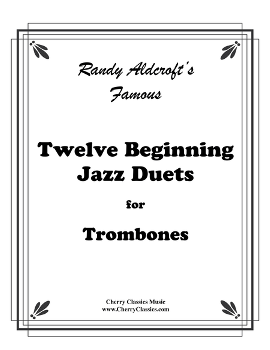 Twelve Beginning Jazz Duets for Trombones Trombone Duet scores gallery preview page 1