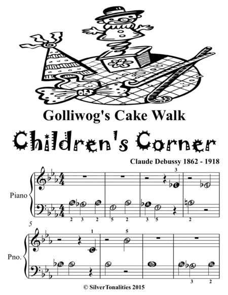 Golliwog’s Cake Waltz Children’s Corner Beginner Piano Sheet Music 2nd Edition