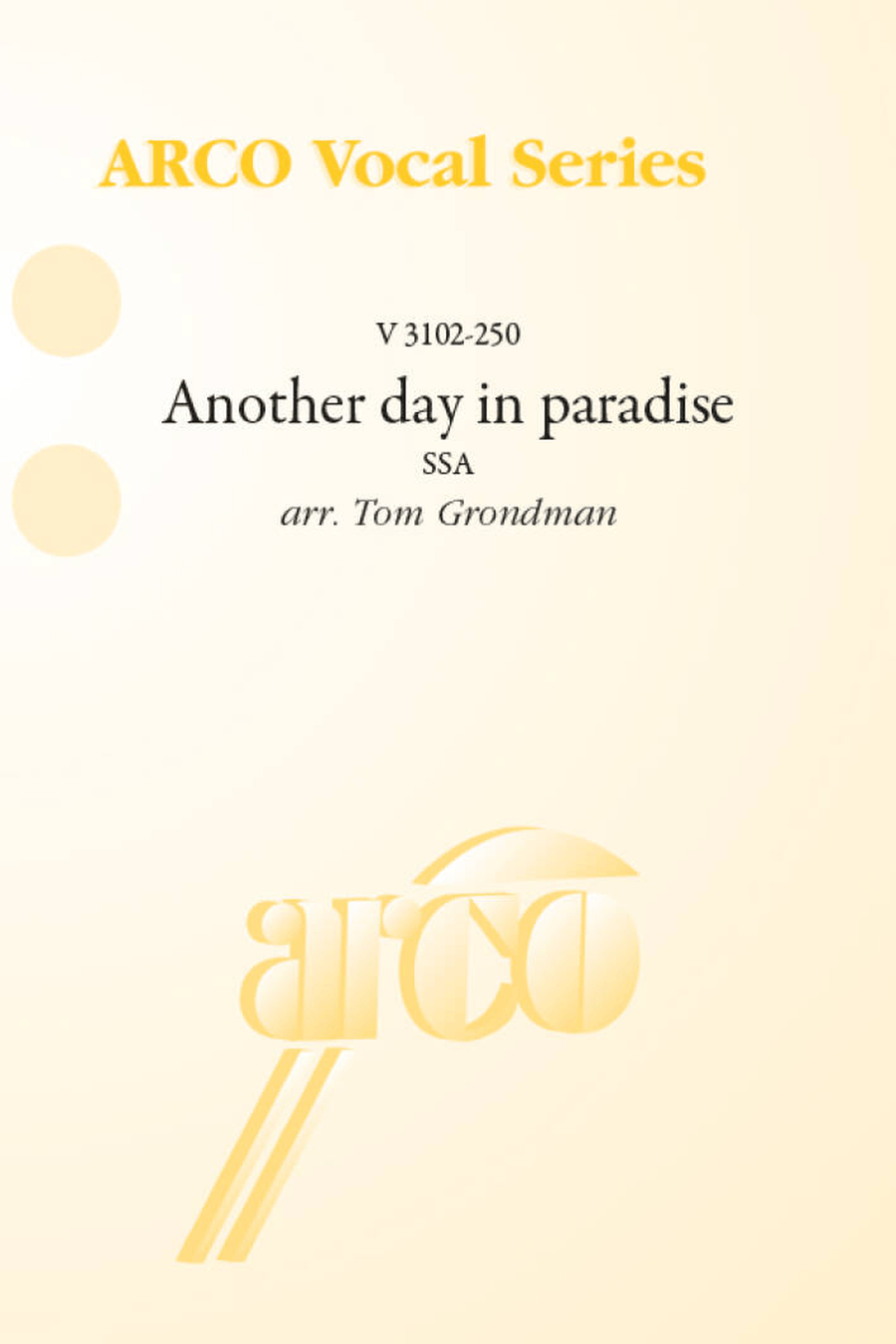 Another day in paradise Another day in paradise SSA scores gallery preview page 1