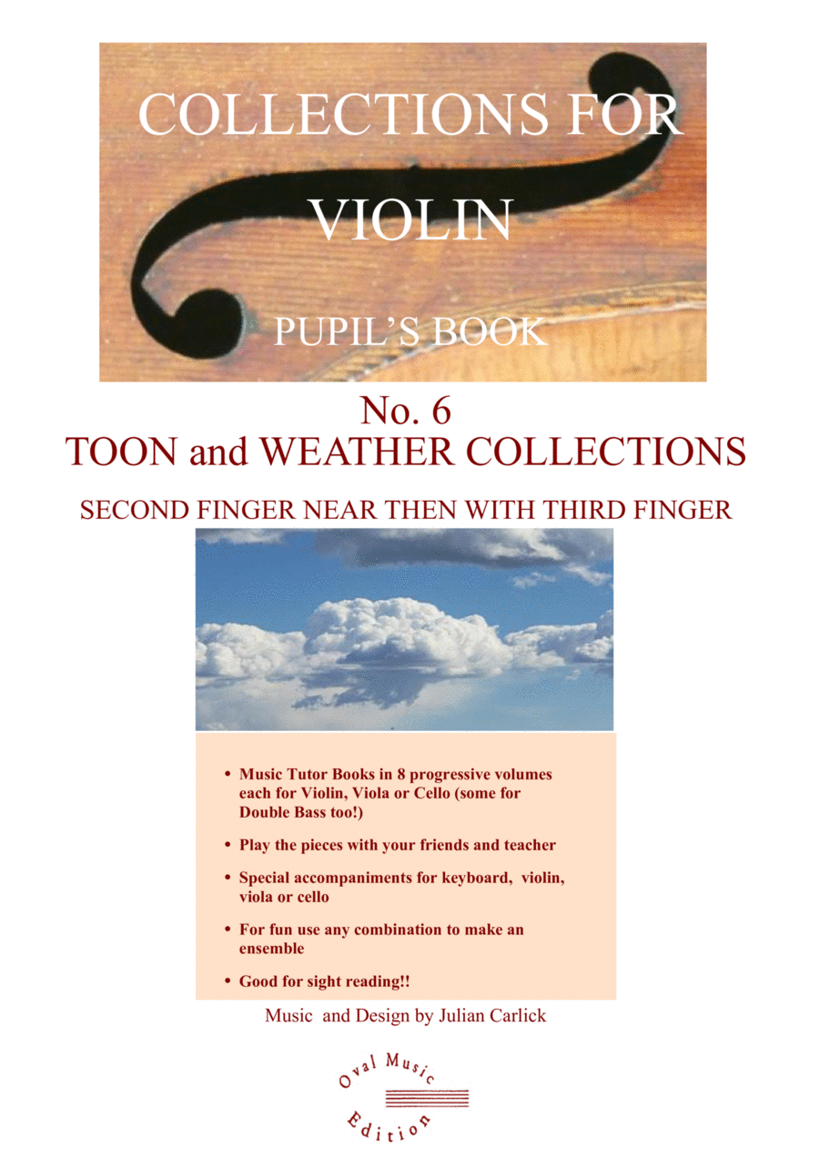 PUPIL BOOK Vol 6 Toon and Weather Collections for Violin Violin Solo scores gallery preview page 1