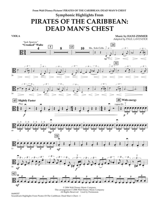 Book cover for Soundtrack Highlights from Pirates Of The Caribbean: Dead Man's Chest - Viola