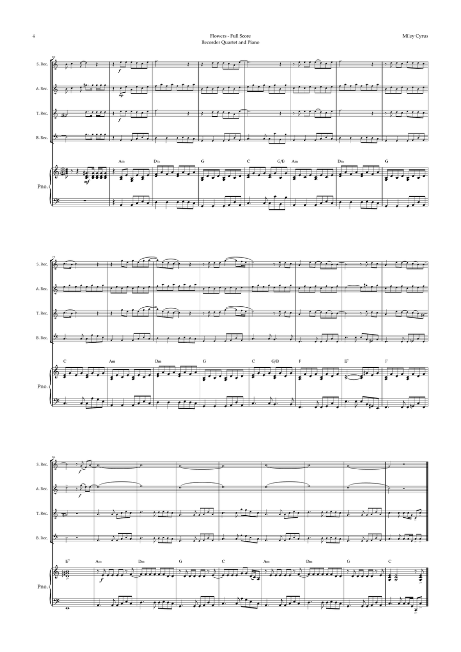 Flowers Recorder scores gallery preview page 4