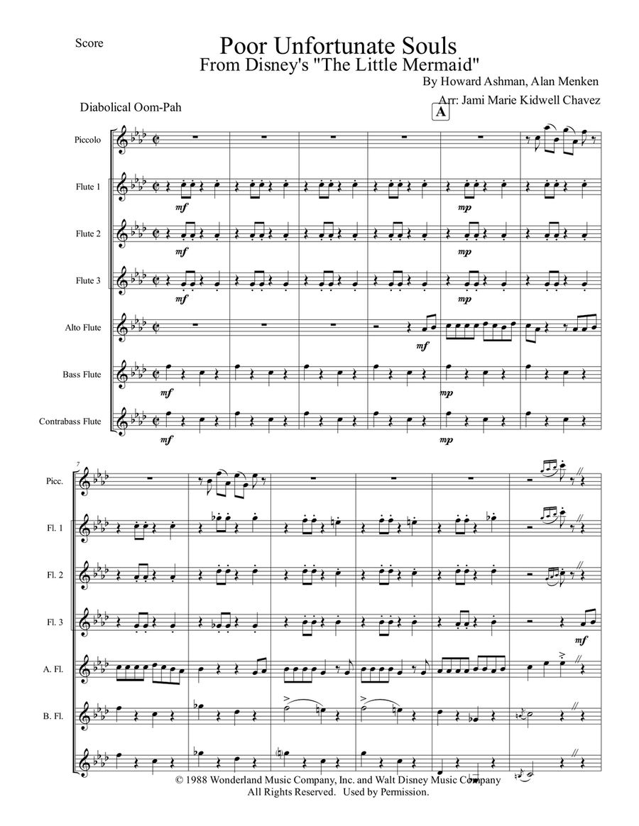Poor Unfortunate Souls Poor Unfortunate Souls Flute Choir scores gallery preview page 2