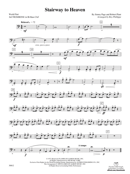 Stairway to Heaven: (wp) 3rd B-flat Trombone B.C.