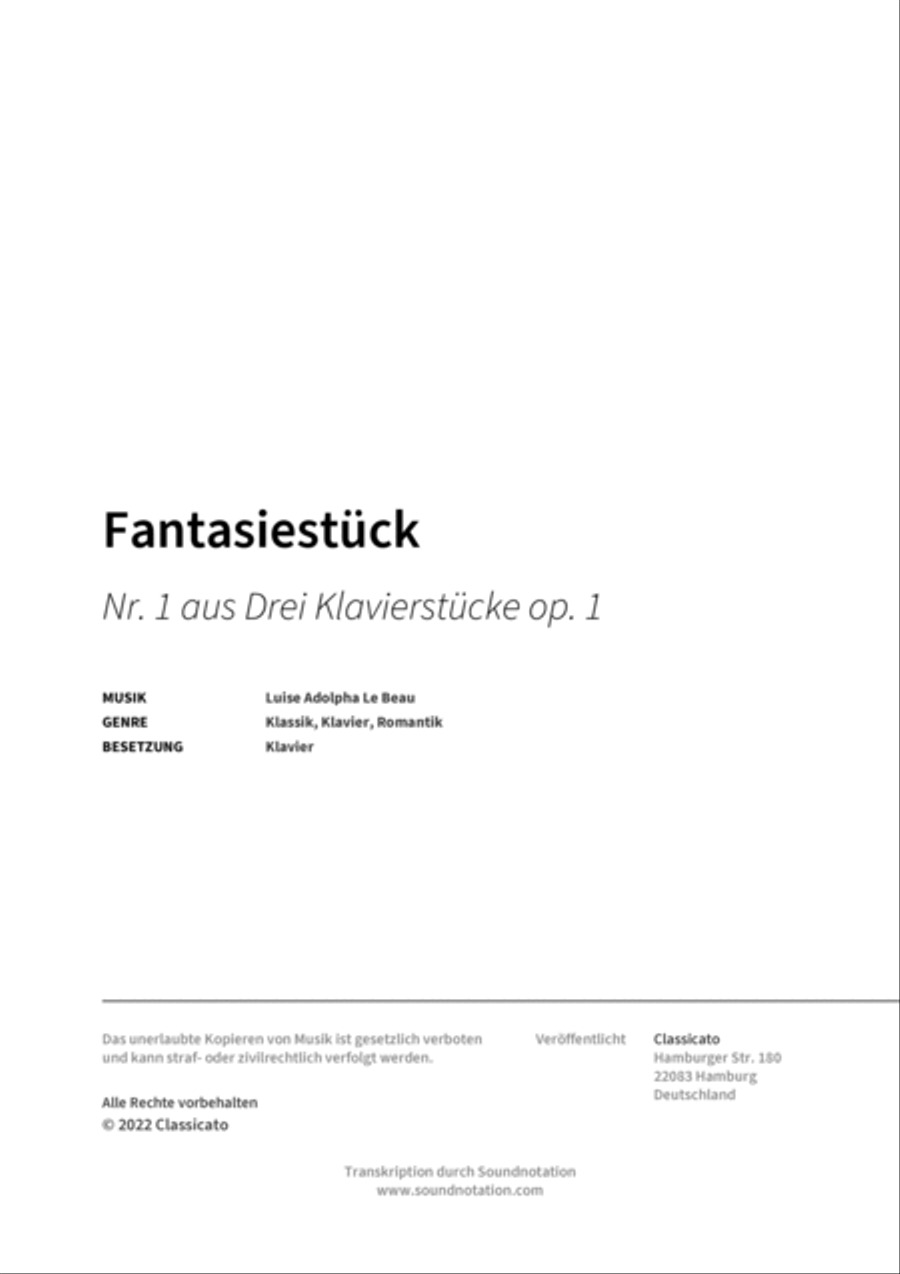 Fantasiestück Piano scores gallery preview page 2
