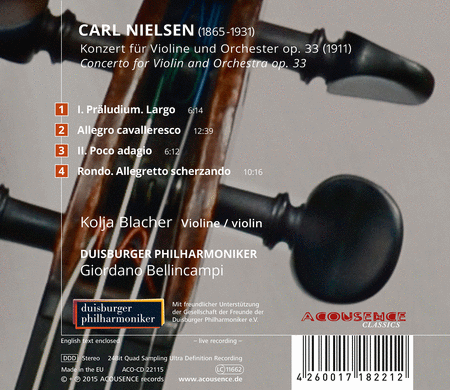 Nielsen: Concerto for Violin & Orchestra, Op. 33
