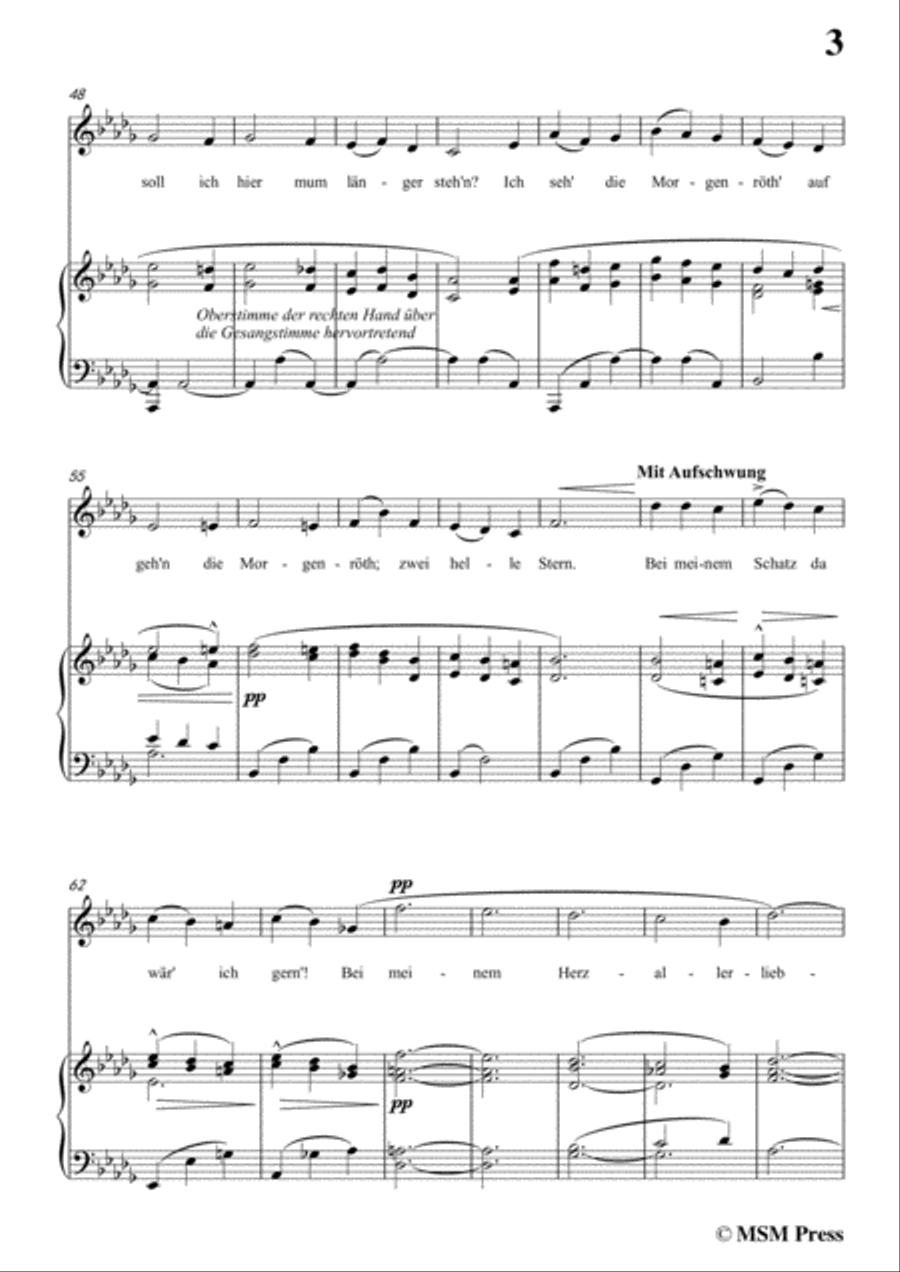 Mahler-Wo die schönen Trompeten blasen in c sharp minor,for Voice and Piano Voice Solo scores gallery preview page 5