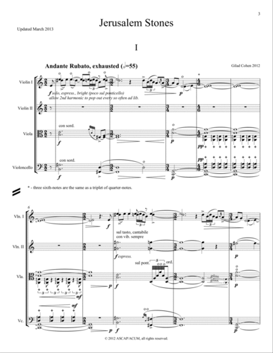 Jerusalem Stones String Quartet scores gallery preview page 3