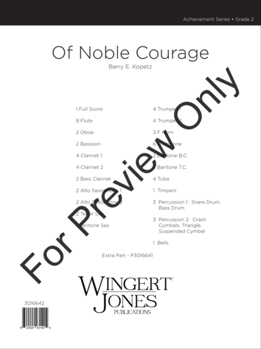 Of Noble Courage Concert Band scores gallery preview page 2