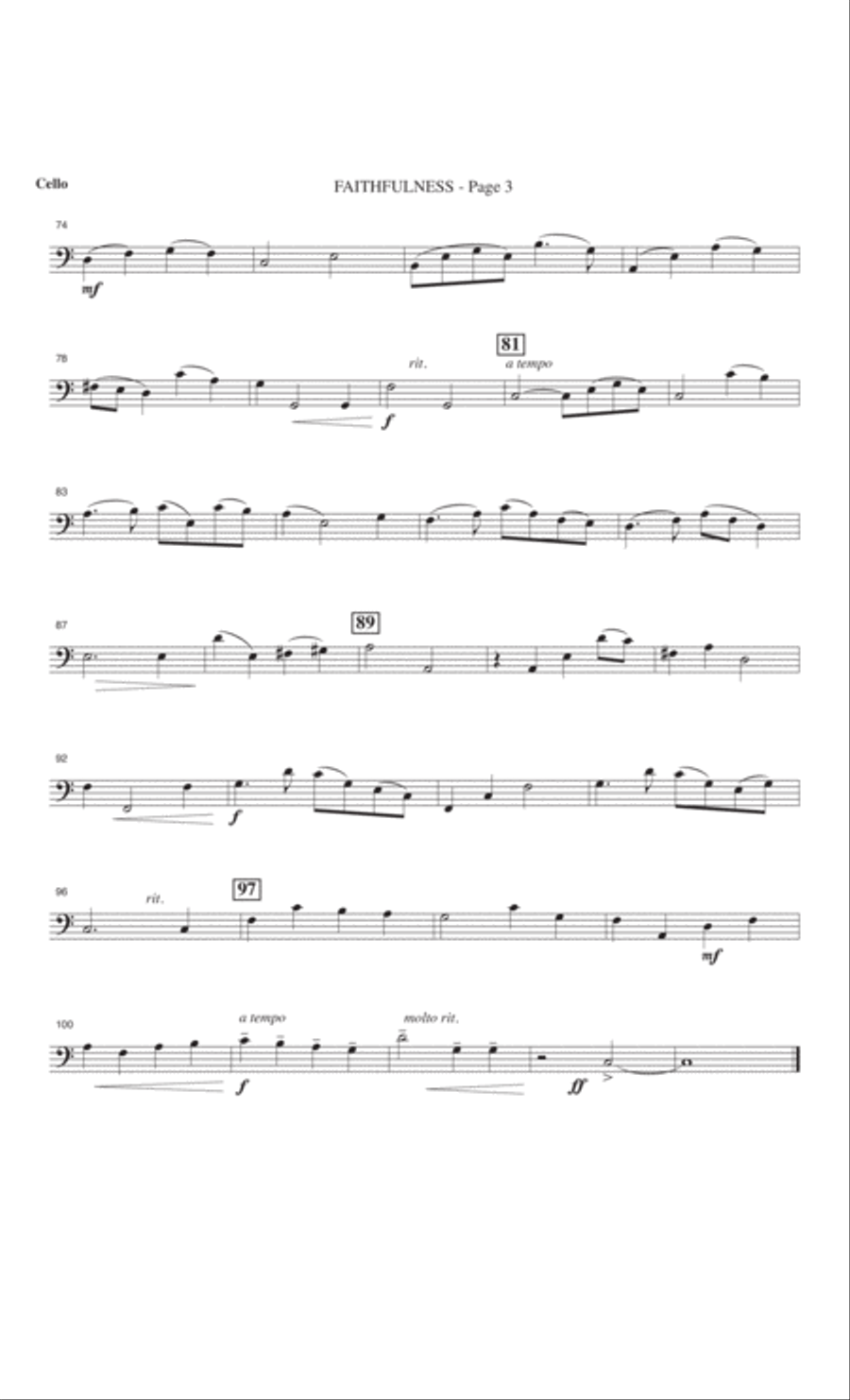 Faithfulness 4-Part scores gallery preview page 65