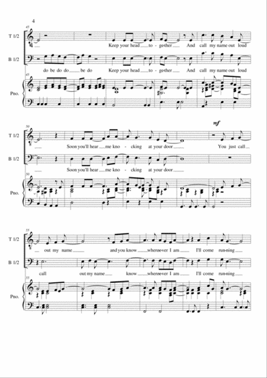 You've Got A Friend TTBB scores gallery preview page 4