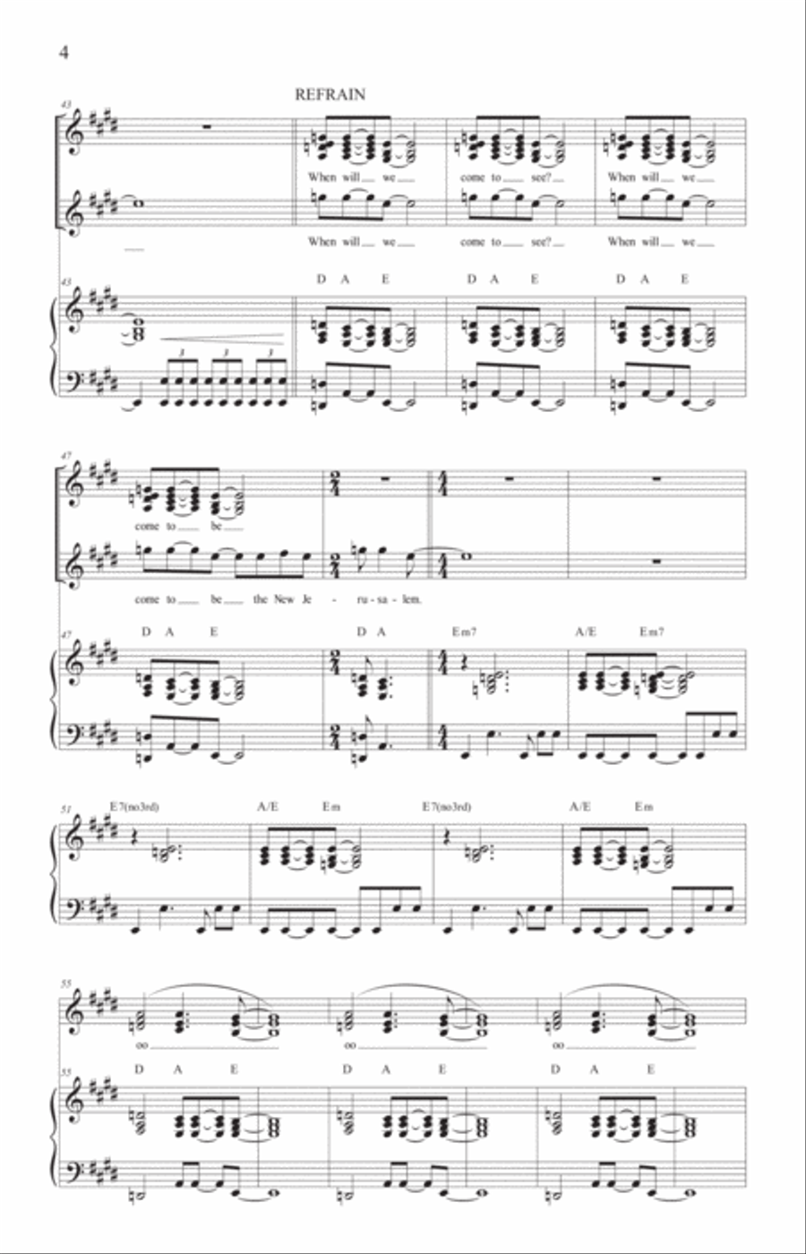When Will We Be the New Jerusalem 4-Part scores gallery preview page 5