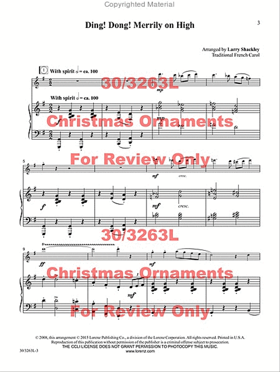 Christmas Ornaments Flute Solo scores gallery preview page 2