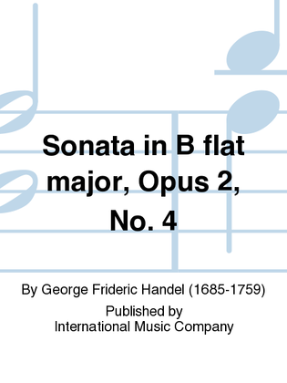 Book cover for Sonata In B Flat Major, Opus 2, No. 4
