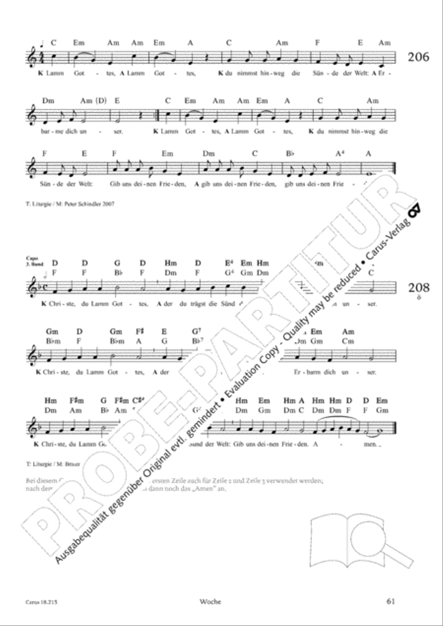 Gitarrenbuch zum Gotteslob Guitar scores gallery preview page 59