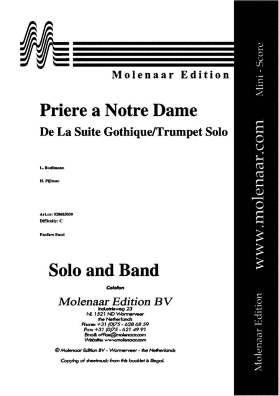 Priere a Notre Dame Priere a Notre Dame Fanfare Band scores gallery preview page 2
