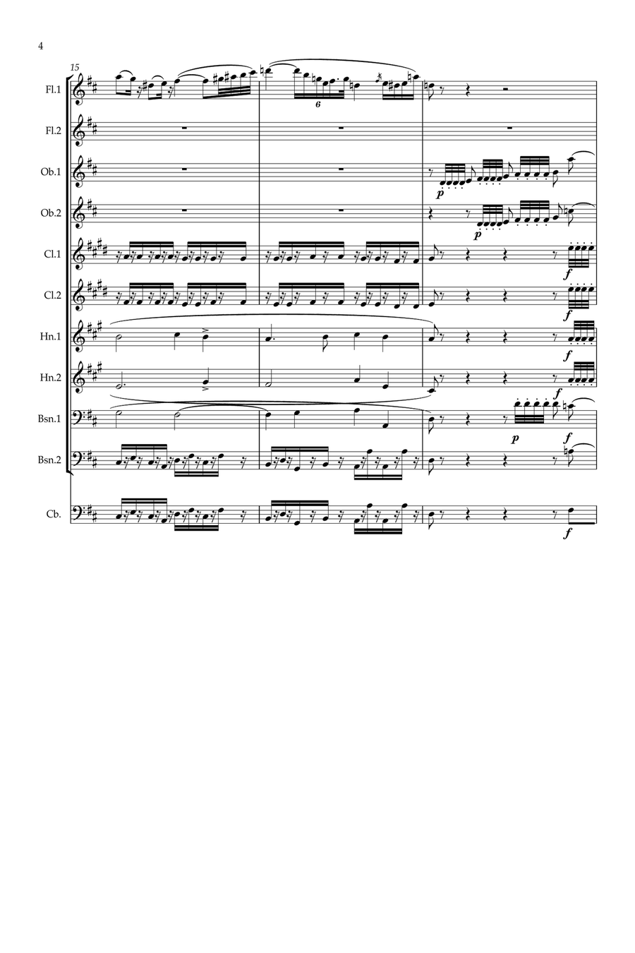 Rossini: The Barber of Seville Overture (Complete) - symphonic wind Large Ensemble scores gallery preview page 4