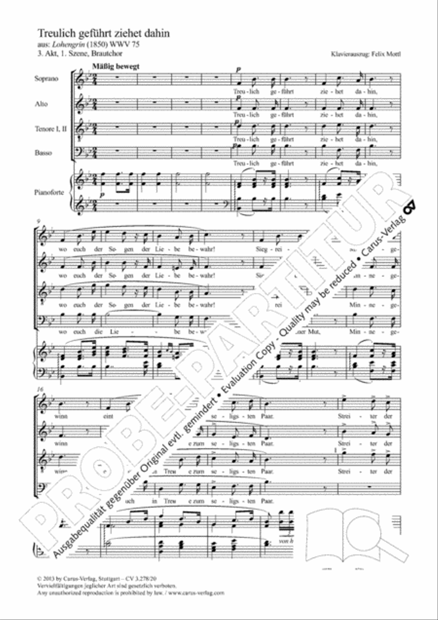 Treulich gefuhrt ziehet dahin SATTB scores gallery preview page 2
