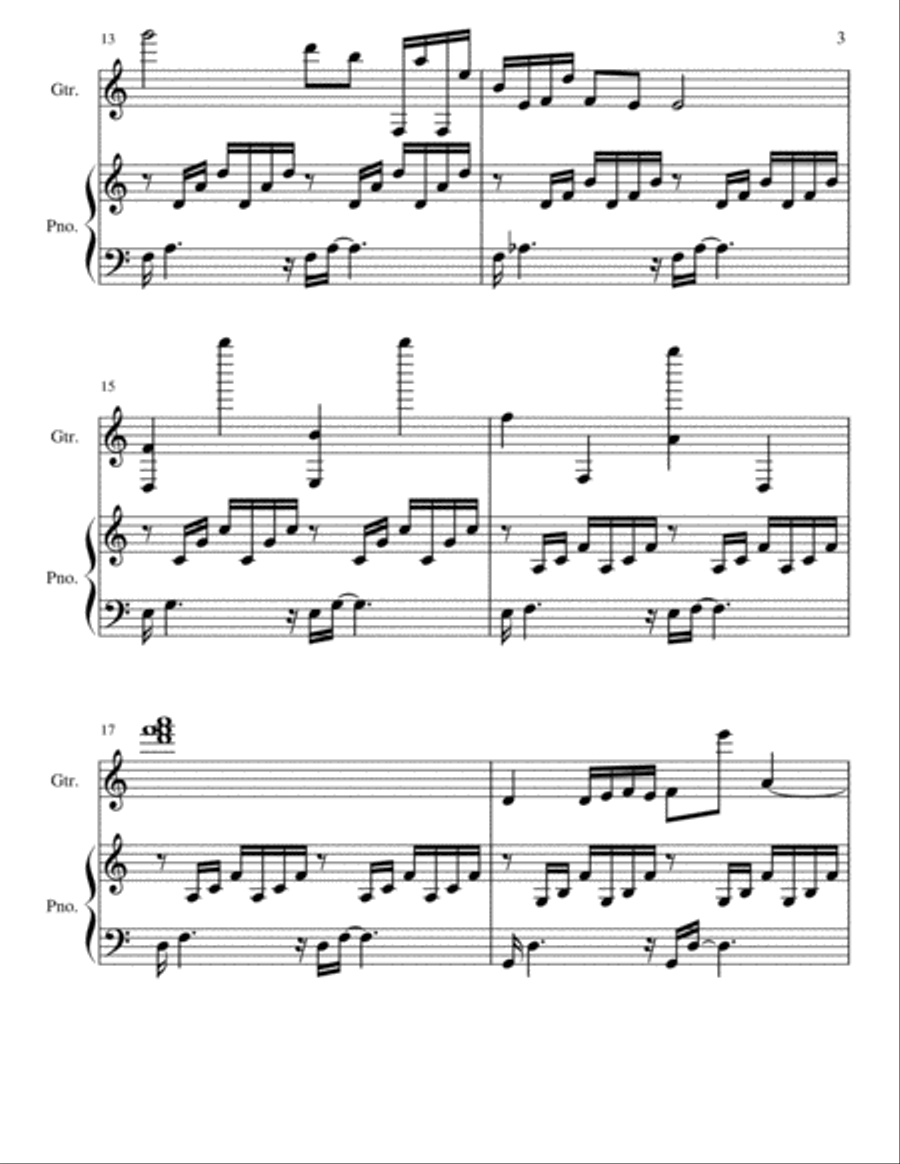 Prelude in C Classical Guitar scores gallery preview page 3