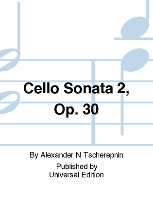 Book cover for Cello Sonata 2, Op. 30