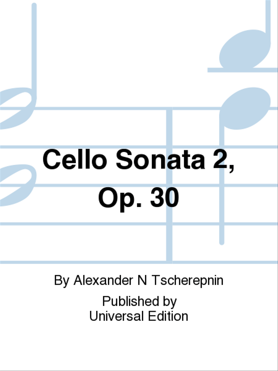 Cello Sonata 2, Op. 30 Cello Sonata 2, Op. 30 Cello Solo scores gallery preview page 1