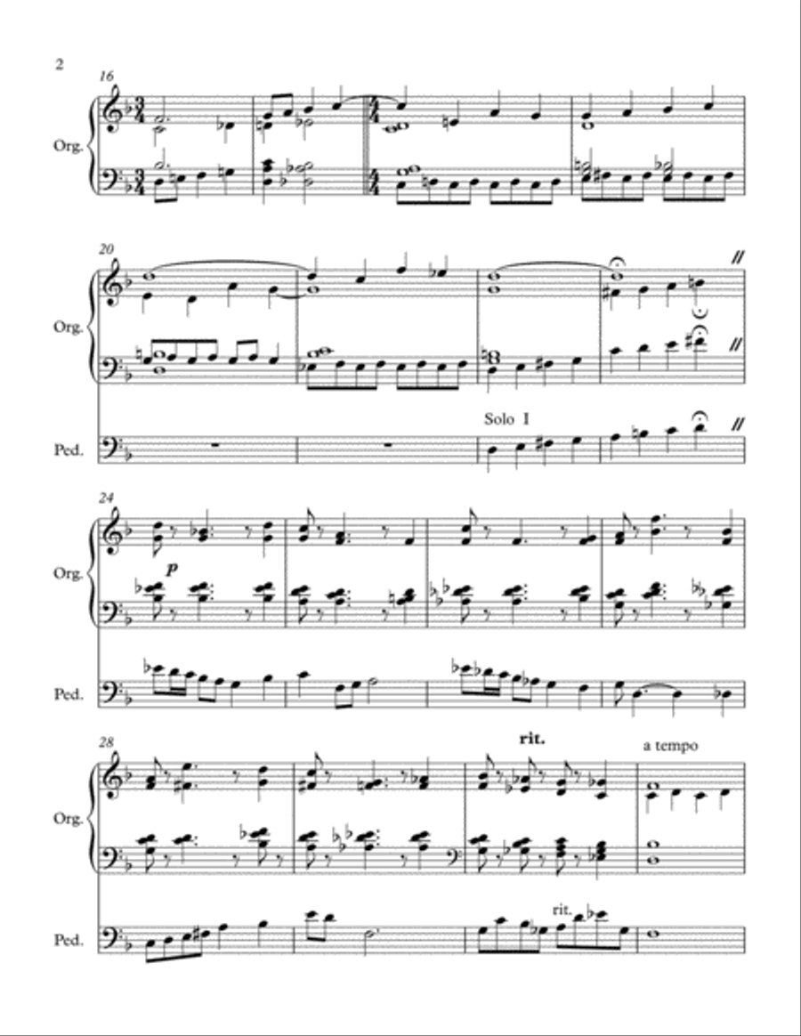 Votive Lights Organ Solo scores gallery preview page 2