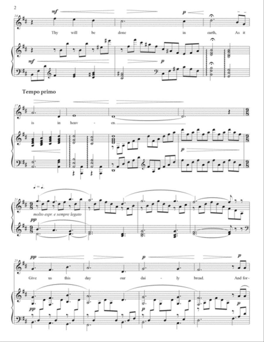 The Lord's Prayer Voice scores gallery preview page 3
