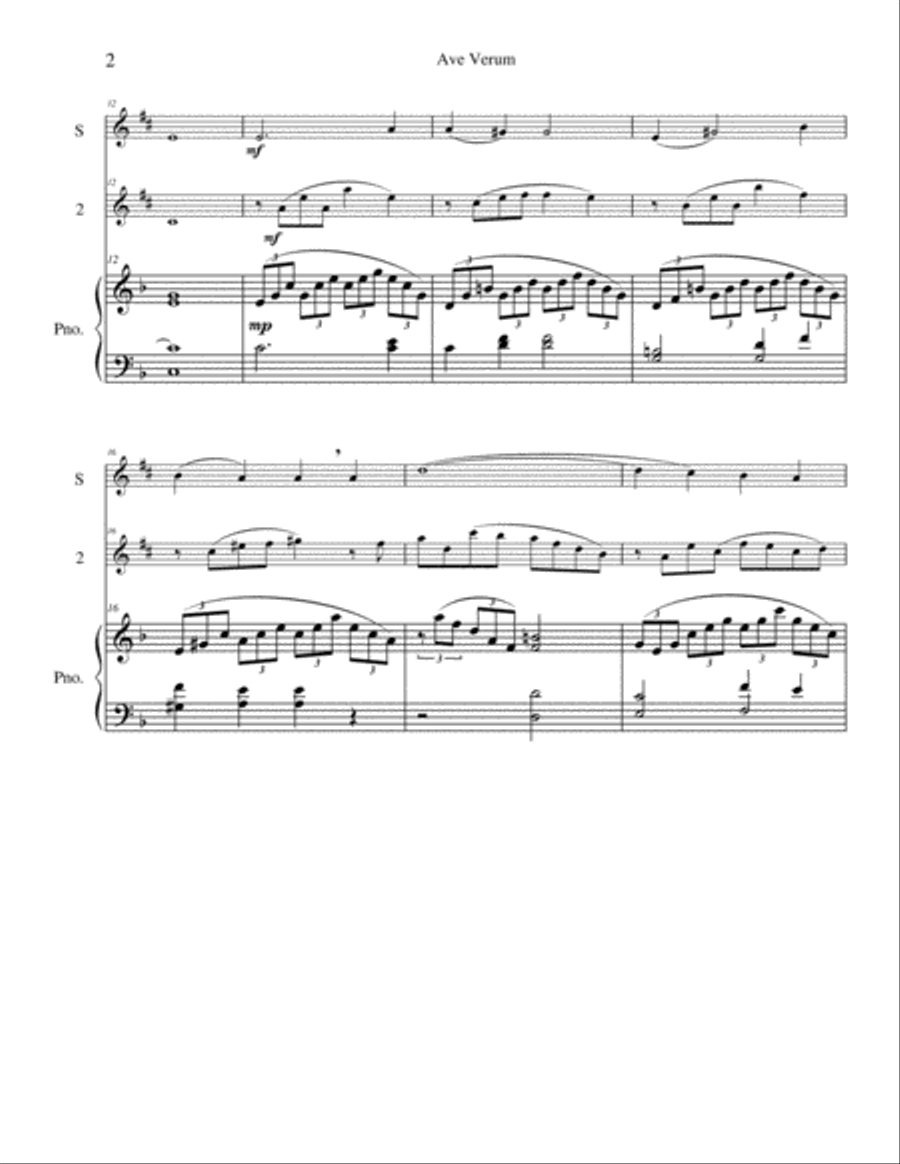 Ave Verum Ave Verum Baritone Saxophone scores gallery preview page 2