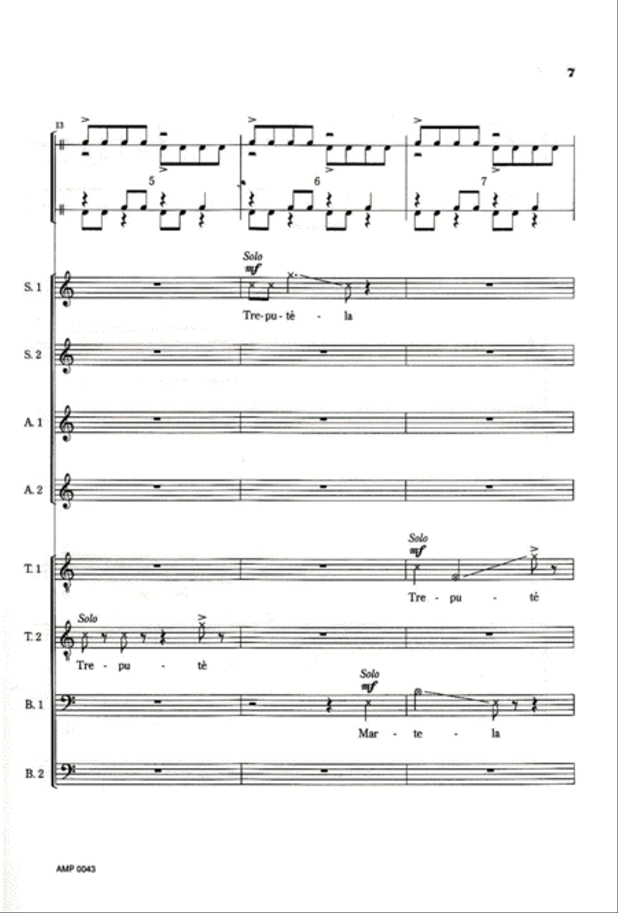 Trepute Martela Trepute Martela SSAATTBB scores gallery preview page 4
