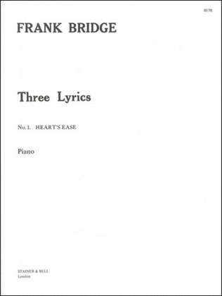 Book cover for Heart's Ease (Three Lyric Pieces)