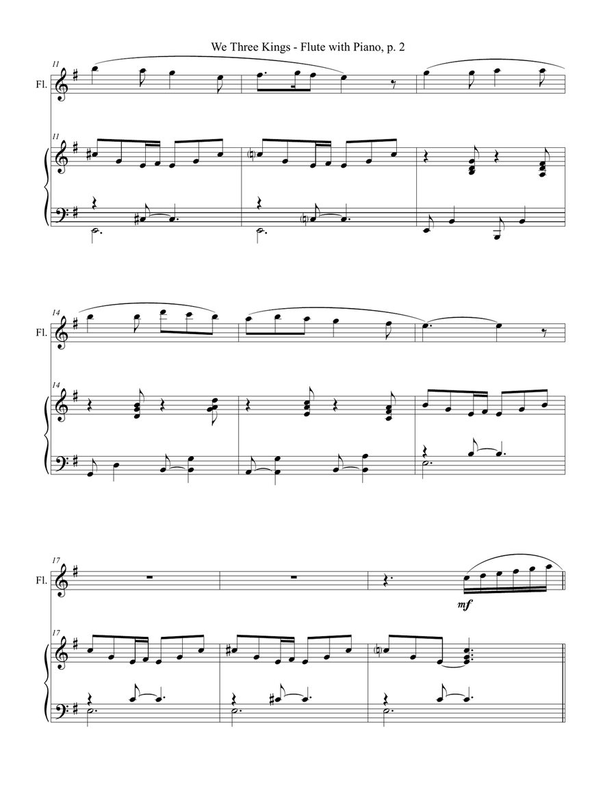 3 CHRISTMAS CLASSICS for FLUTE & PIANO (Includes Score/Parts) 3 CHRISTMAS CLASSICS for FLUTE & PIANO (Includes Score/Parts) Flute Solo scores gallery preview page 3