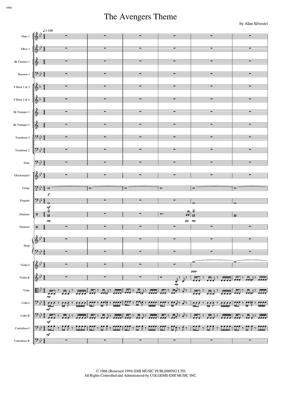 Avengers: Endgame Full Orchestra scores gallery preview page 3