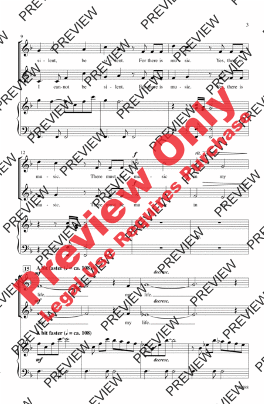 I Cannot Be Silent 2-Part scores gallery preview page 3