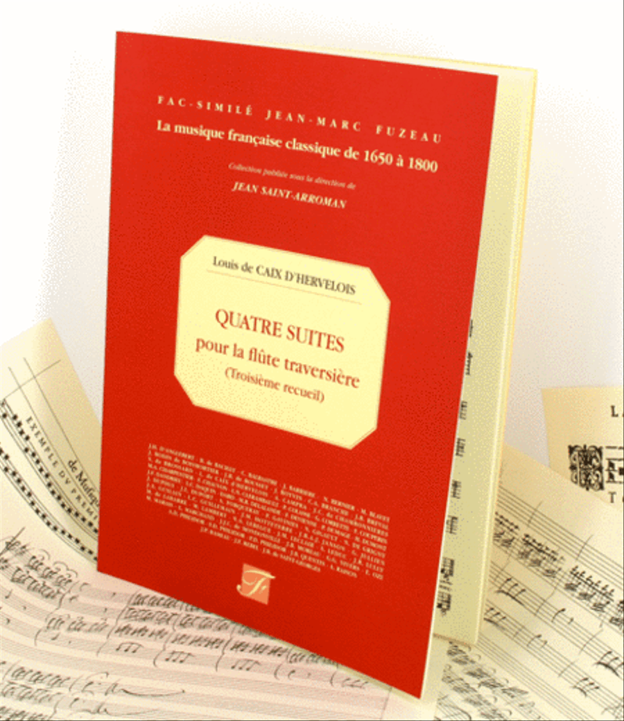 Caix d'Hervelois Opus 6 containing four suites for flute with continuo Volume 3 Flute continuo Flute scores gallery preview page 1