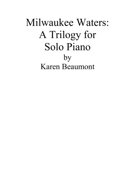 Milwaukee Waters: a song cycle for early intermediate piano students image number null