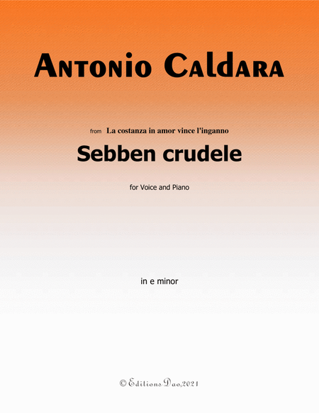 Sebben crudele,by Caldara,in e minor image number null