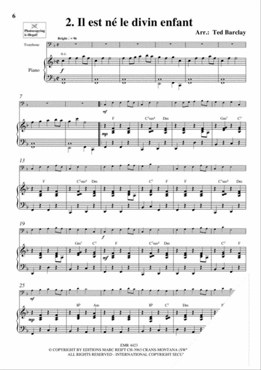 10 Easy Christmas Solos Piano Accompaniment scores gallery preview page 4