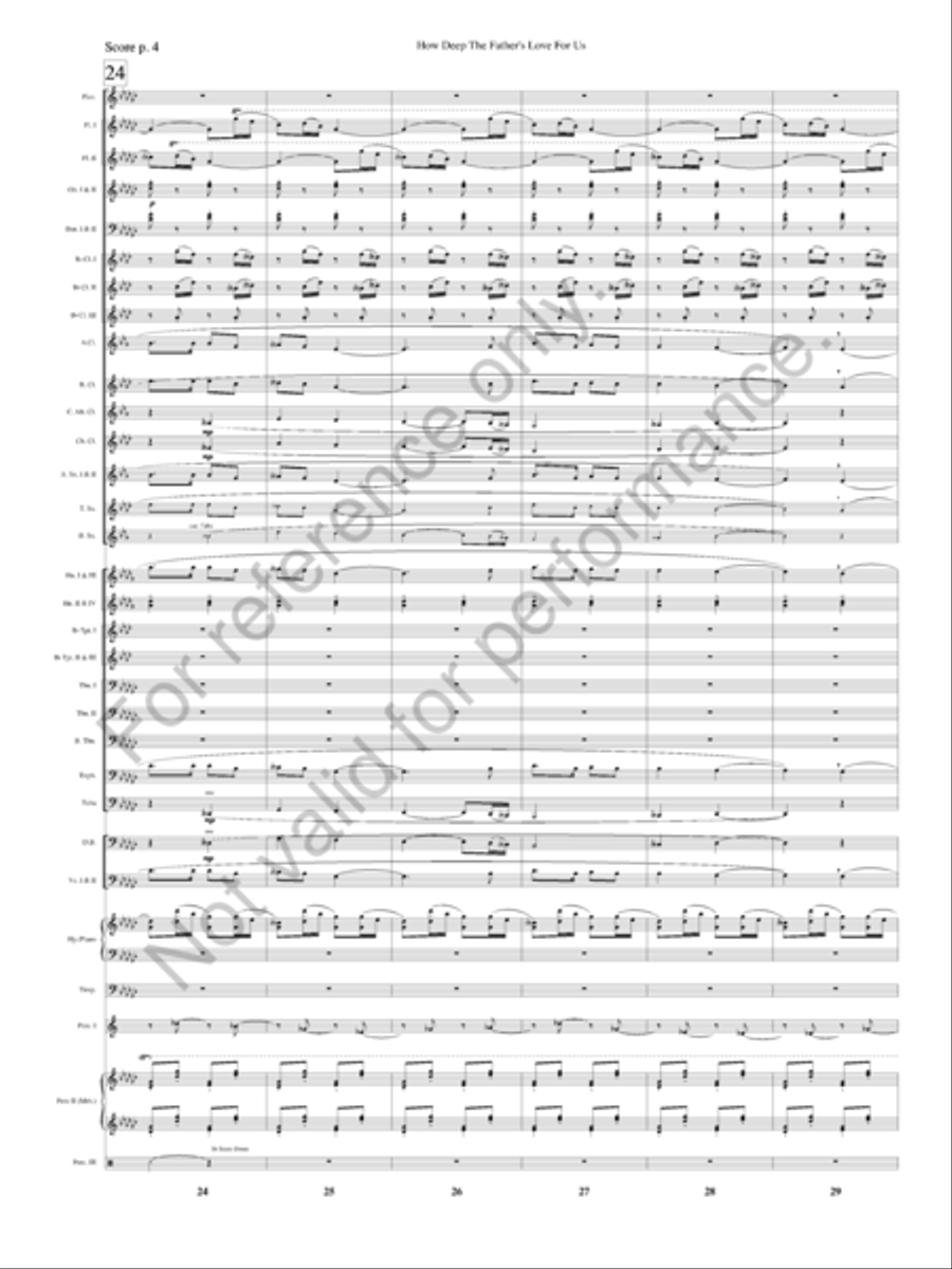 How Deep The Father's Love For Us Concert Band scores gallery preview page 7