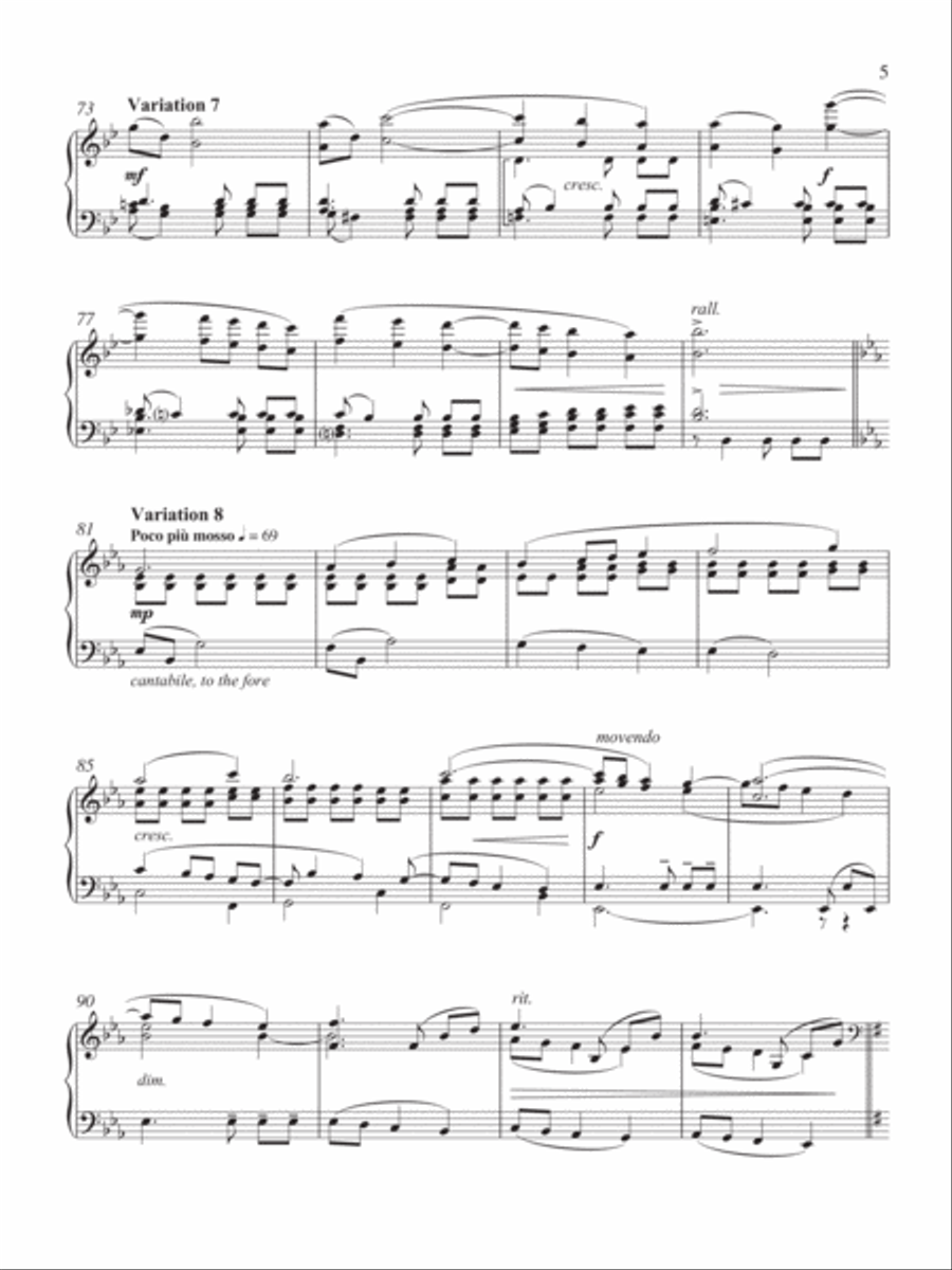 Variations on Dona nobis pacem Piano Solo scores gallery preview page 4